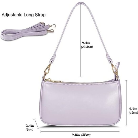 NWT NIUEIMEE ZHOU Shoulder Or Clutch Bag for Women Color Purple‎ - Picture 4 of 10